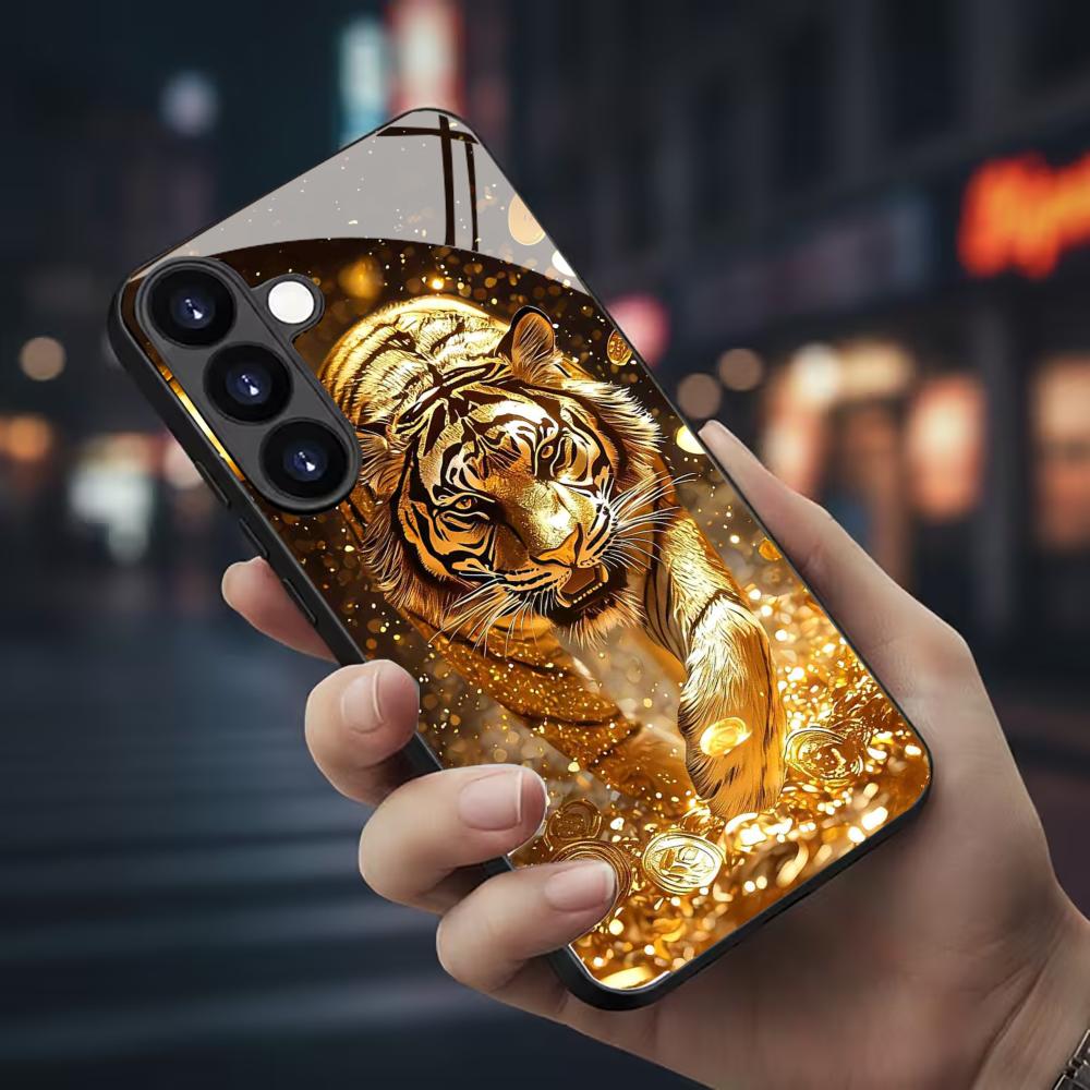 Tiger pattern glass Phone Case - Samsung Galaxy S24 recension och pris